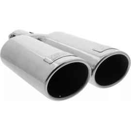 DC Sports Adjustable Grey Muffler Stainless Steel Slant Cut Exhaust Tip For Tail Pipes