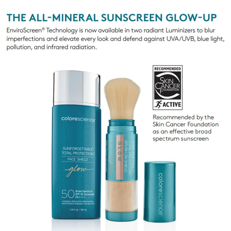 Colorescience Sunforgettable Total Protection Face Shield Glow SPF 50, Glow,