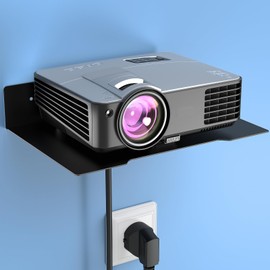 DAWASAPAT Mini Projector Shelf Cable Box Wall Mount Holder Stand with Cable Ties Black