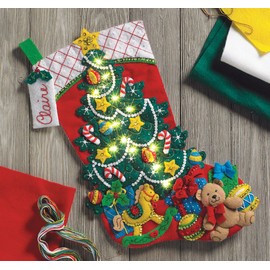 Bucilla Christmas Tree Surprise Stocking Kit