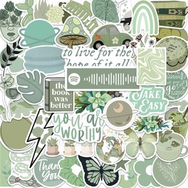 Saga Green Stickers,Aesthetic Stickers,Saga Green Decor Vinyl Laptop Computer Phone Water Bottle Stickers