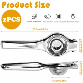 DERJDISF Manual Fruit Press - Premium GIO Juicer & Lemon Juicer, Compatible with All Citrus Fruits - High Quality WMF Kitchen Aid and Orange Squeezer