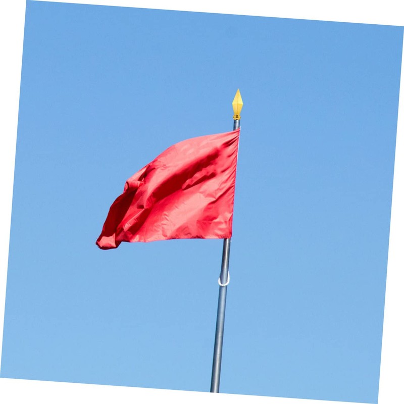 Operitacx Pack of 2 Flag Pole Head Aluminium Large Gold