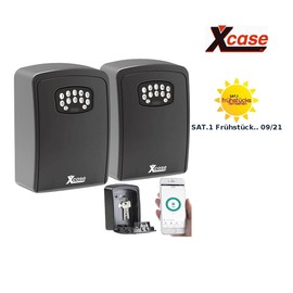 Xcase Combination Lock: Set of 2 Mini Key Safe with Bluetooth and App, IP54 (Key Safe with Combination Lock, Electronic Electronic Door Lock Cylinder)
