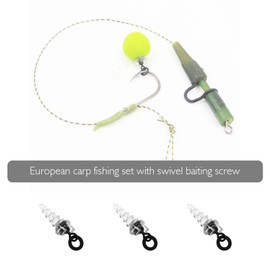 EMSea 50Pcs Fishing Lure Screws Replacement Bait Screws Pop Up Peg Bait Screw Fishing Accessories for D Rigs Chod Rigs Blow Back Rigs 15mm/ 0.59in