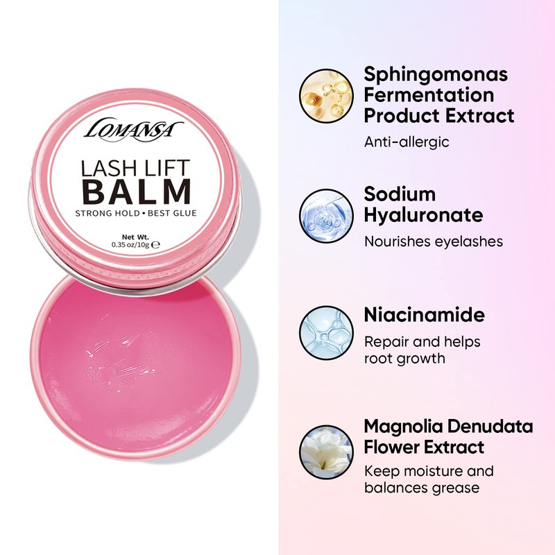 Lomansa Eyelash Lifting Glue, Lash Lift Glue Balm, Lash Lift