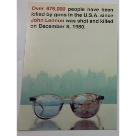 Yoko Ono ~ John Lennon Promo Postcard ~ Bloody Glasses ~ Mint condition ~ c2000