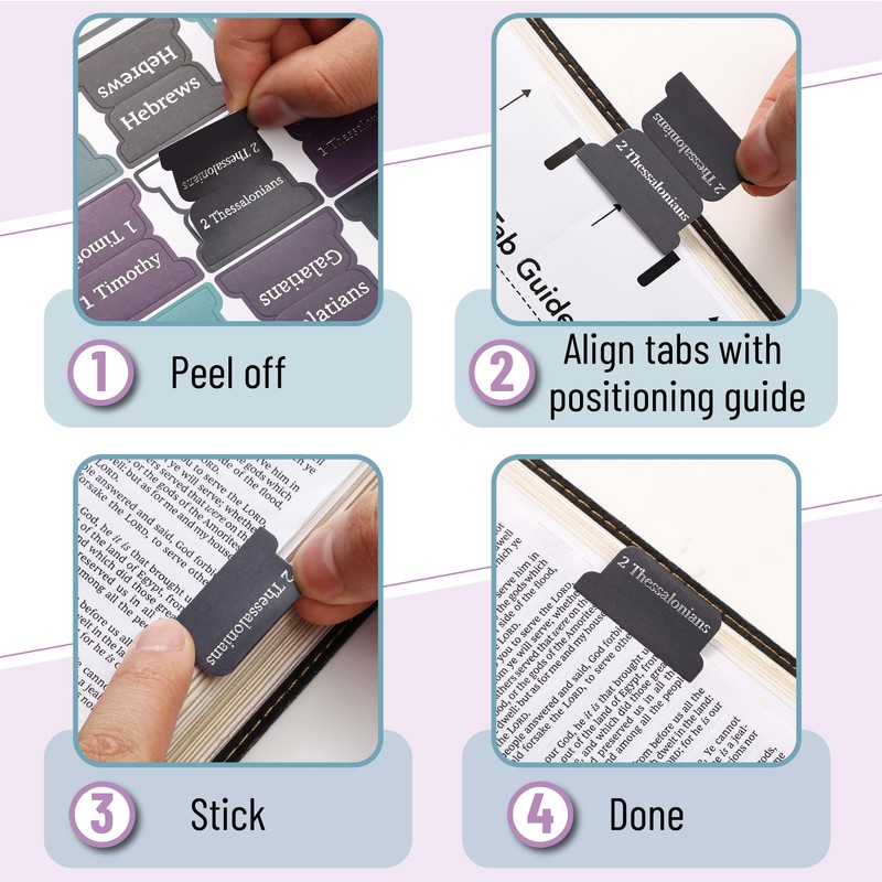 Mr. Pen- Bible Tabs, 75 Tabs, Celestial Symphony, Silver Foil