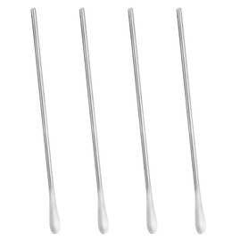 Beatcreat Coffee Stirrers Spoon,Long Handle Cocktail Stirring Stick,18/8 Stainless Steel Coffee Stirring Spoon,10.2in Beverage Iced Tea Stirring Stick,Drink Mixing Spoon,Bar Spoon,Reusable,4 pcs