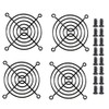 Easycargo 4pcs 80mm Fan Grill 80mm Guard Black with Screws (80mm)