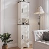 ChooChoo Farmhouse Storage Cabinet, Tall Bathroom Storage Cabinet with Door&Adjustable