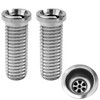 35mm M12 Stainless Steel Hollow Screw for Kitchen Sink Strainer Basket Valve Drain Fittings(2PCS)