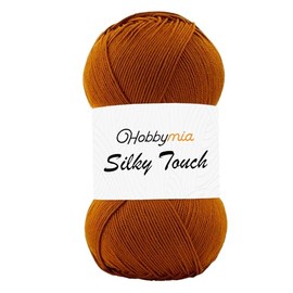 HobbyMia Silky Touch Crochet Yarn - 100gr / 383yds - 100% Microfiber Acrylic - (2) Sport Fine Weight - Silky Effect Yarn for Hand Knitting (Brown - Spice, 1 Skein)