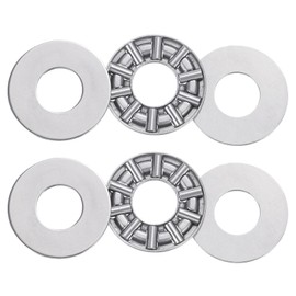 sourcing map 2 Pcs AXK0819 2AS Thrust Needle Roller Bearings with Washers, 0.31" ID, 0.74" OD, 0.14" Thk, for Lawn Mower Truck Power Steering, Chrome Steel (ABEC5)