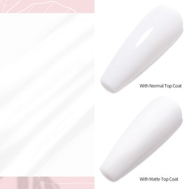 BORN PRETTY Gel Nails, White, Single Item, 0.3 fl oz (10 ml), UV/LED Compatible, Soak Off Gel, Nail Art Salon Supplies, Color Gel