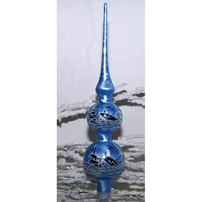 Christmas Tree Topper "Ice Blue" by "Jingle Bells Lauscha"