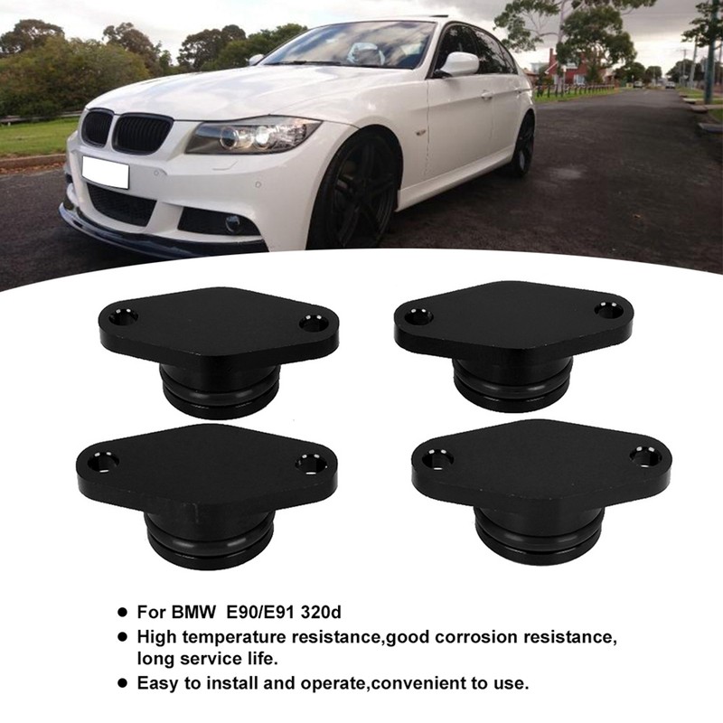 4x22mm Engine Swirl Flaps Delete Blanking Plug with Rubber Gaskets