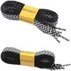 WEGOODZF Flat Fat Sneakers Shoelaces: 2 Pair 3/5Inch Black White