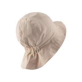 Sterntaler Reversible Sun Hat Polka Dot Beach Hat UV Protection 50+ Summer Hat Girls with Elastic Band and Neck Protection Baby Children's Headpiece, beige, 53