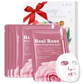 CAKAILA Face Sheet Mask Skincare,Hydrating Spa Face Mask For Sensitive Skin,Moisturize,Soothing,Brighten,Nourish for All Skin Types,Natural Skin Care Spa Face Mask for Women Men Girls,Pack of 6