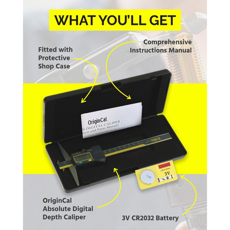 iGAGING Absolute Origin 0-6" Double Cut Depth Digital Caliper, IP54