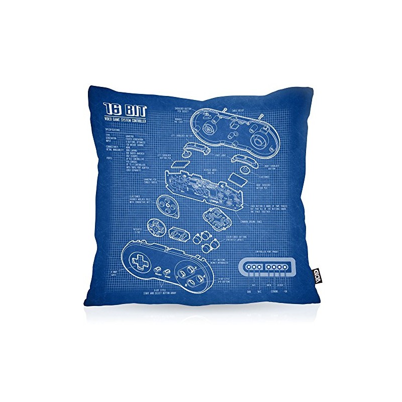 Void SNES Controller Blueprint Kapa Cushion Cover Outdoor Indoor 16
