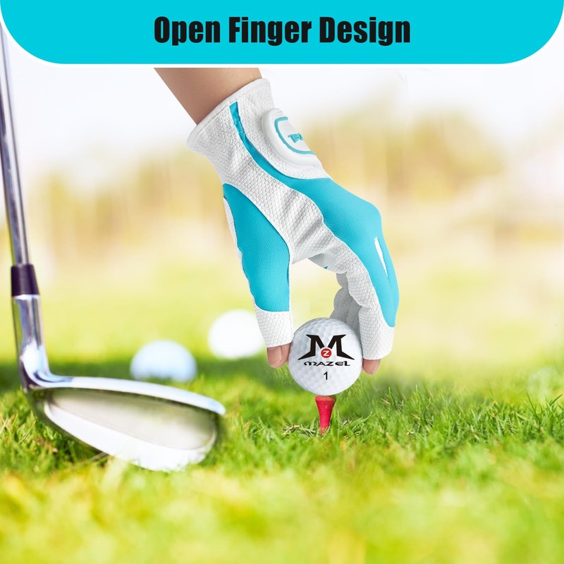 MAZEL Golf Gloves Women One Pair S M L XL,