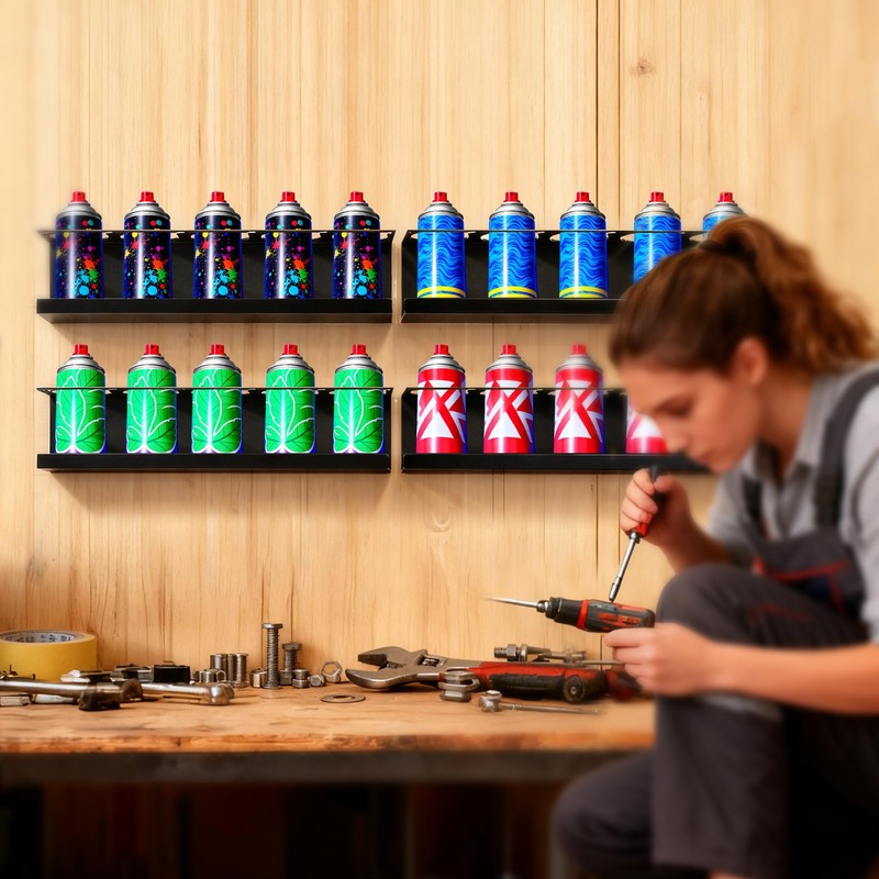 4 Pack Spray Can Holder, Wall Mount Spray Bottle Holder