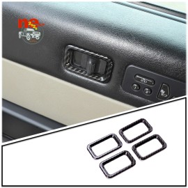necar2020 Car Door Lock Frame Trim Decorate ABS Carbon Accessories For Hummer H2 2003-2007