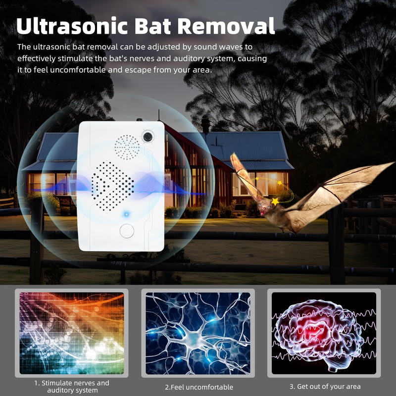 Bat Repellent for Attic: 2 Pack Bat Deterrent Devices -