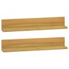 Casafoyer Wall Shelves 2 pcs 23.6"x3.9"x3.9" Solid Wood Teak