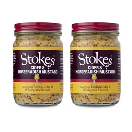 Stokes – Cider & Horseradish Wholegrain Mustard 185g - Pack of 2
