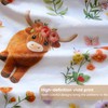 HOMRITAR 3D HighlandCow Baby Blanket for Unisex Boys Girls Dotted