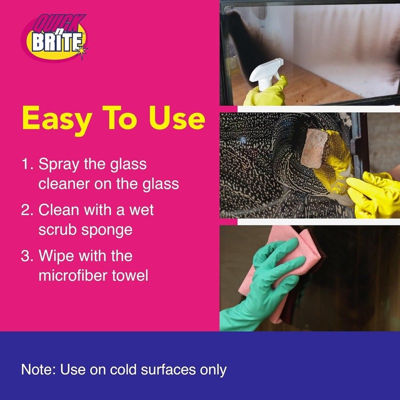 Quick'n Brite Quick ’n Brite Fireplace Glass Cleaner Kit |