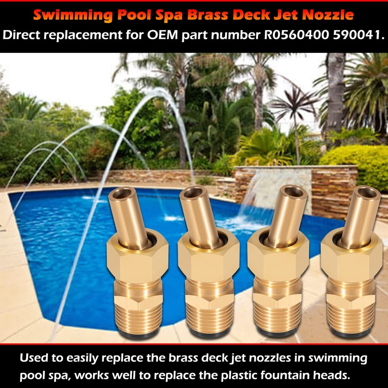 590041 R0560400 Upgrade Swimming Pool Spa Brass Deck Jet Nozzle