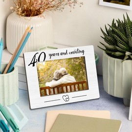 CGBHW 40th Anniversary Picture Frame, Gifts for Him, Wedding Gifts for Couple Women Boyfriend Girlfriend Husband Wife Photo Frame 4x6 Horizontal Photo for Tabletop Display