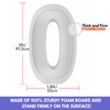 3FT Mosaic Balloon Frame Number 0 Pre-Cut Kit Thick Foam
