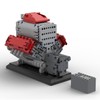 MakerTopia V8 Engine Model Kit, MOC-171732 Visible Car Engine Model