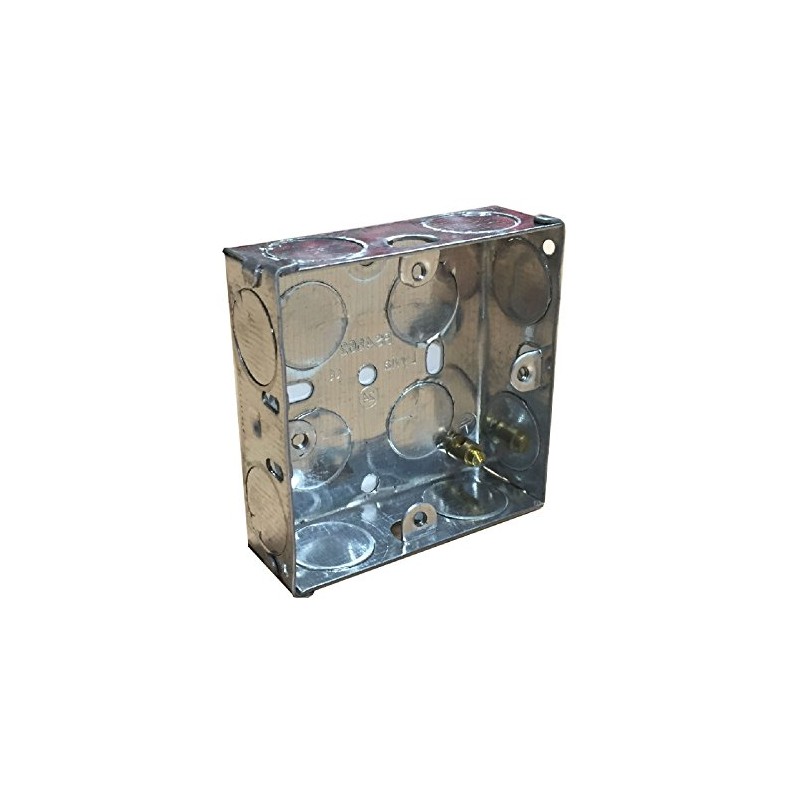 Single Metal Back Box 25mm Flush Wall Pattress / 1