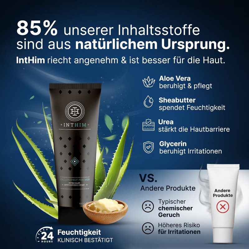 IntHim Depilatory Cream Intimate Area Men Double Pack - Gentle,