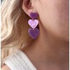 Pink Heart Earrings for Women Dangle,Pink Outfits Accessories for Women,Red