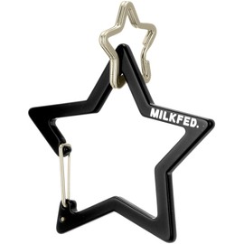 Milkfed 103211054028 NEO STAR CARABINER Key Chain, Black, One Size, Black