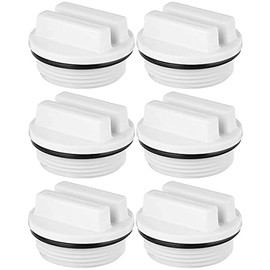 XtremepowerUS 6-Pack Universal 1.5/'' Threaded Swimming Pool Return Line Winterizing Return Plug Spa & Sand Pool Filter Drain Plug O-Ring, White, 6PC