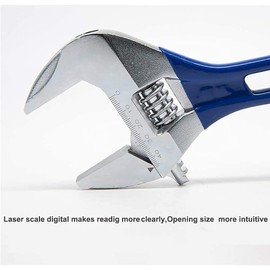 Wide Opening Stubby Adjustable Wrench Spanner with Short Handle Chrome Vanadium Steel Forged (6")