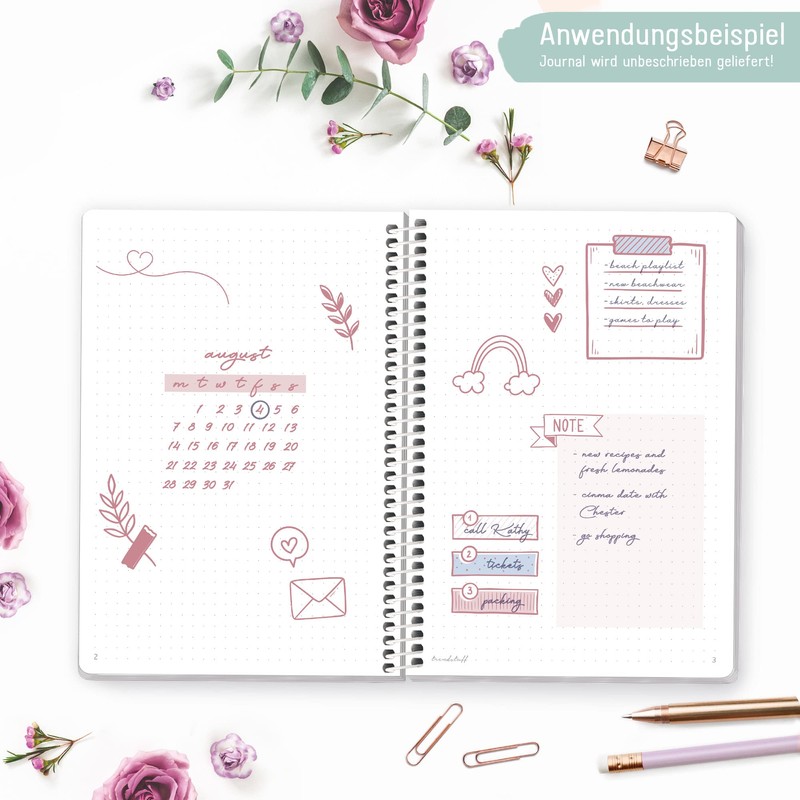 Trendstuff by Häfft Bullet Journal Dotted A5 with Spiral Bound