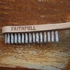 Faithfull Heavy-Duty Scratch Brush – 2 Row, FSC Beech Wood