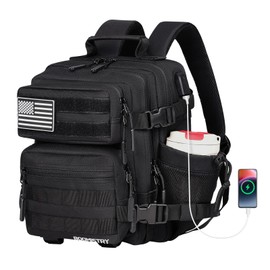 Boomistry 15L Mini Tactical Backpack Small Tactical Backpack for Men and Women, Military Backpack for Gym, Hiking, Daily (Black-15L)