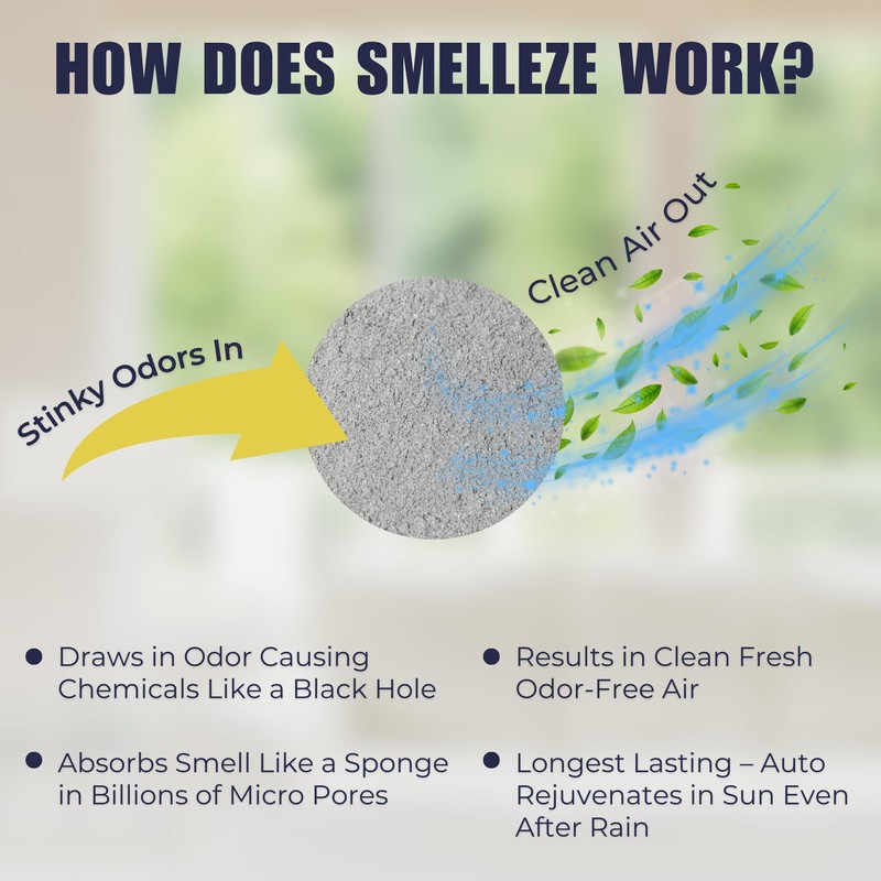 SMELLEZE Natural Urine Odor Removal Deodorizer: 2 lb. Powder Stops