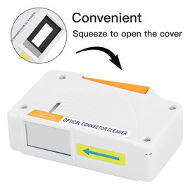 Xunsomten-1PC FTTH Fiber Optic Cleaning Box Fiber Cleaner Box -for FC/SC/LC/ST End Faces & Optical Connectors -Over 500 Times Anti Static Clean Swab（White）