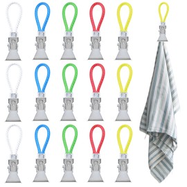 30 PCS Towels Clip Tea Towel Clips Kitchen Towels Clip Multipurpose Bathroom & Kitchen Hangers, Hanging with Loop Cloth Hook Clip Hangers, Home Storage Hooks
